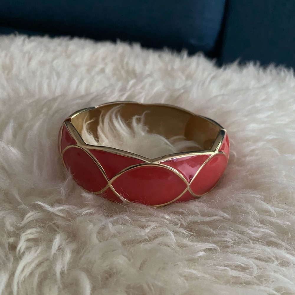 J. Crew Coral Enamel Magnetic Bracelet
